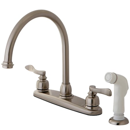 Kingston Brass KB8798NFL NuWave French Centerset Kitchen Faucet, Brushed Nickel KB8798NFL